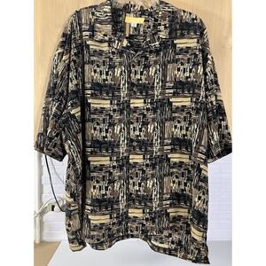 Silver Silk SS Button Up 5X Brown‎ Black